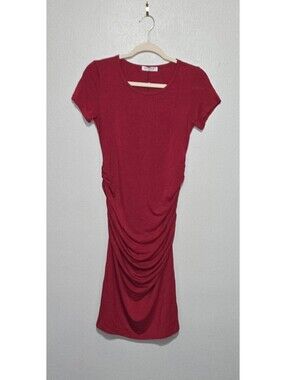 Smallshow Maternity Dress Womens S Small Red Pregnancy Baby Shower Classic NWT